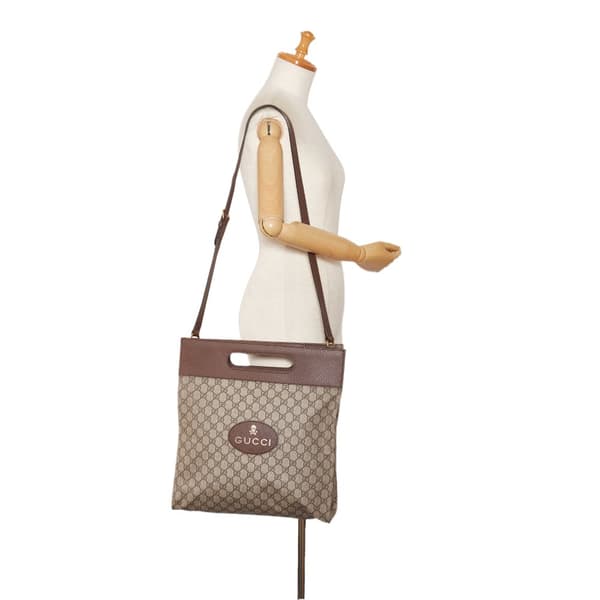 Pre-owned Gucci GG Supreme Neo Vintage Soft Tote Brown
