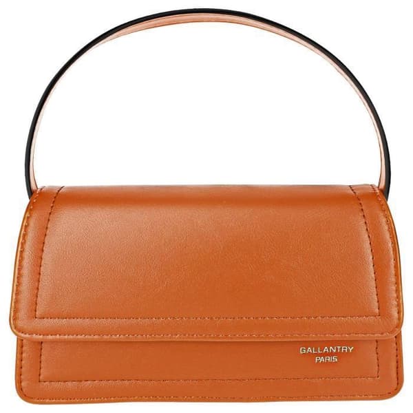 Crossbody handväska i konstläder - Gallantry - Brun - Liten väska med fack och innerficka