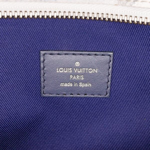 Pre-owned Louis Vuitton Monogram Watercolor Weekend Tote PM Blue