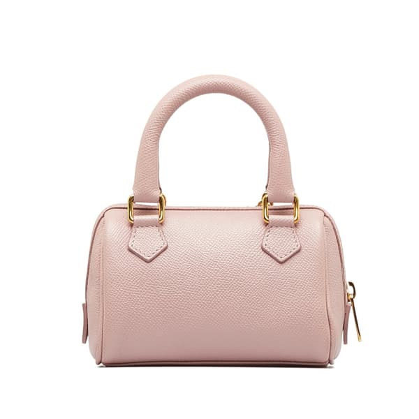 Pre-owned Celine Mini Grained Leather Chain Boston Pink