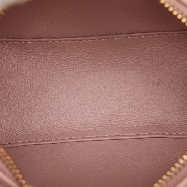 Pre-owned Celine Mini Grained Leather Chain Boston Pink