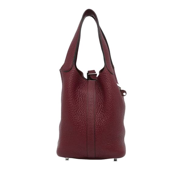Pre-owned Hermès Clemence Picotin Lock 18 Red