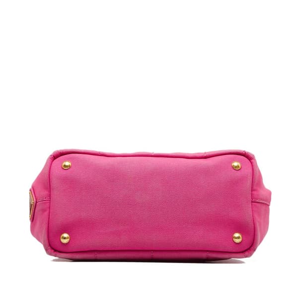 Pre-owned Prada Small Canvas Canapa Logo Satchel Pink