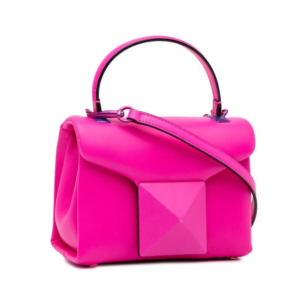 Pre-owned Valentino Mini One Stud Satchel Pink