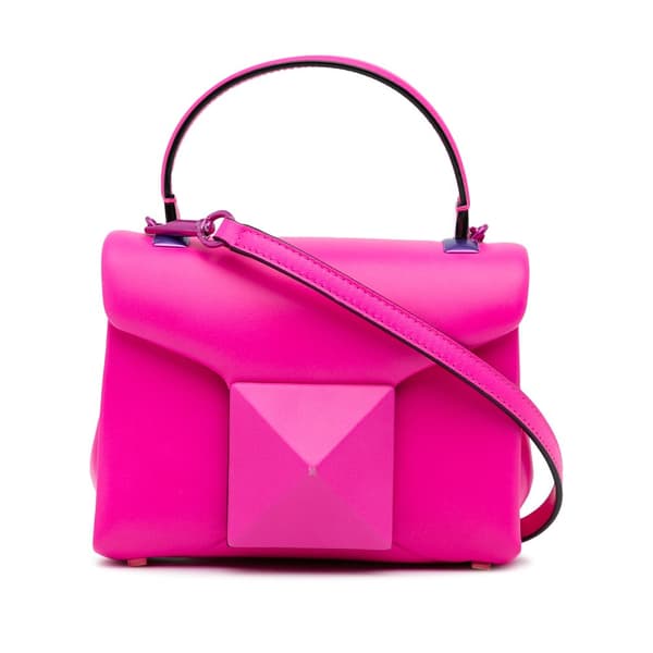 Pre-owned Valentino Mini One Stud Satchel Pink