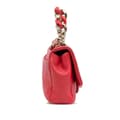 Miniatyrbillede 3 af 10: Pre-owned Chanel Small Lambskin Elegant Chain Single Flap Red