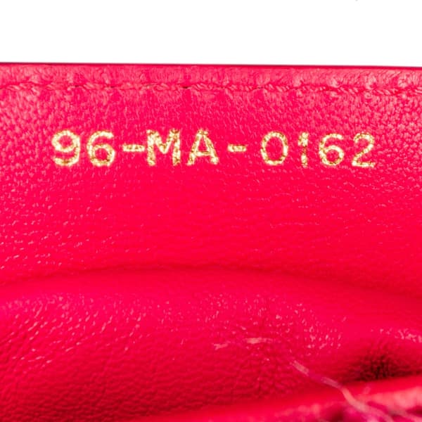 Pre-owned Dior Medium Tweed Macrocannage Lady Dior Pink