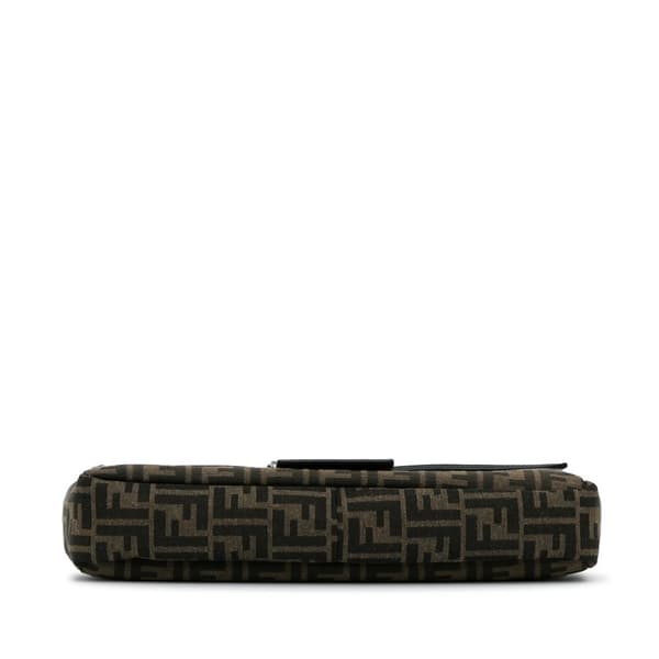 Pre-owned Fendi Large Zucca Canvas Convertible Belt Baguette Brown