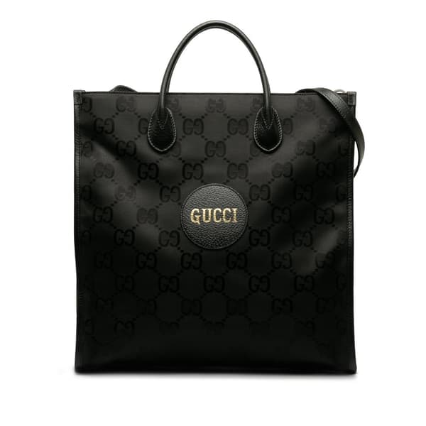 Pre-owned Gucci GG Econyl Off The Grid Convertible Tote Black