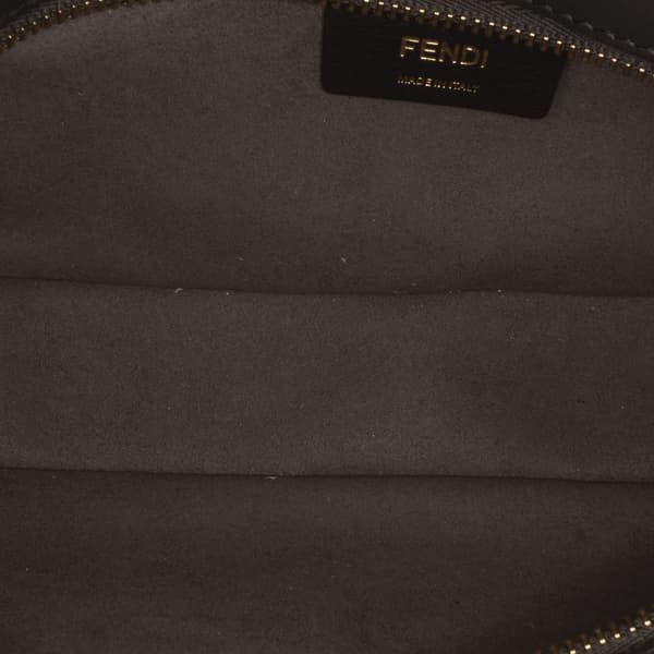 Pre-owned Fendi Zucca O'lock Swing Satchel Gray