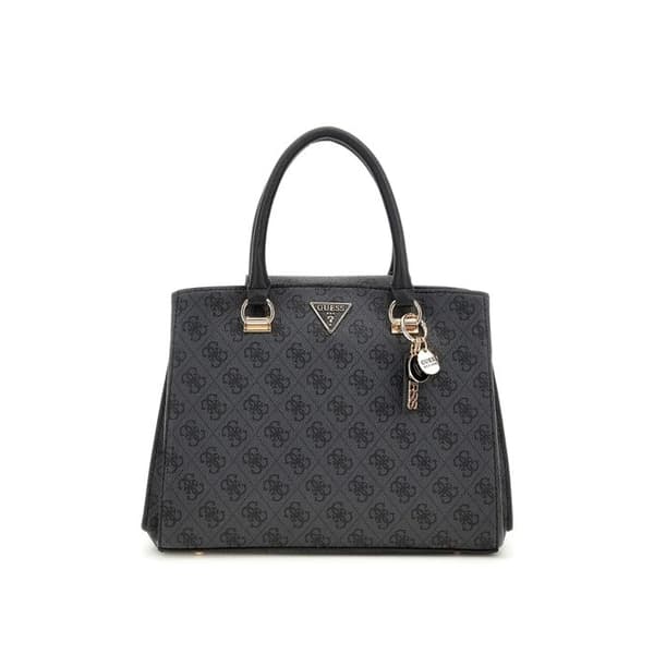 Handväska - GUESS - Noelle Girlfriend Satchel - Mörkgrå - Svart - 100 % polyuretan