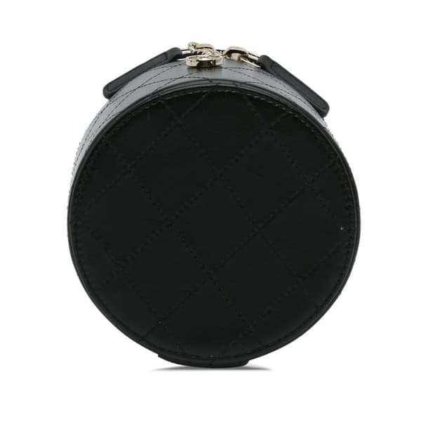 Pre-owned Chanel Mini CC Round Chain Vanity Bag Black