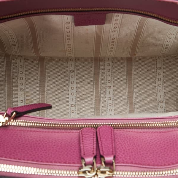 Pre-owned Gucci Lady Dollar Satchel Pink