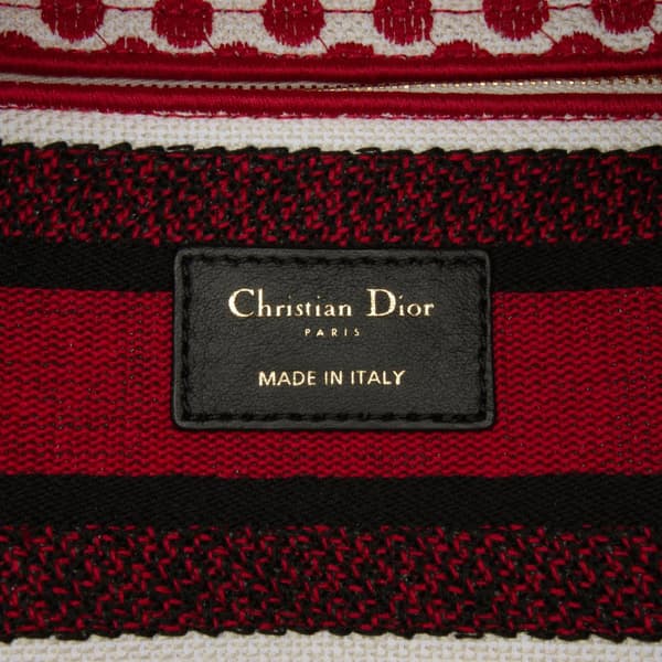 Pre-owned Dior Medium DiorAmour Dots Lady D Lite Red