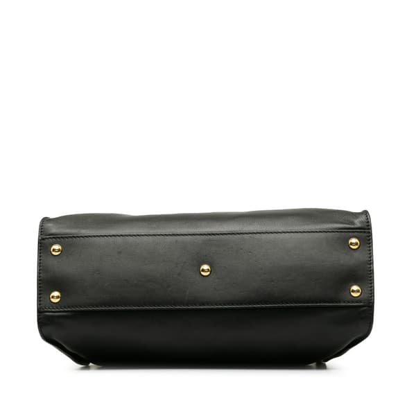 Pre-owned Fendi Medium Peekaboo Satchel Black