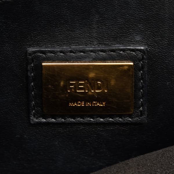 Pre-owned Fendi Medium Peekaboo Satchel Black