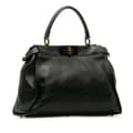 Miniatyrbilde 2 av 10: Pre-owned Fendi Medium Peekaboo Satchel Black