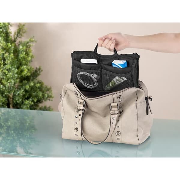 Väskaorganisatör - X-CASE - Svart - 13 fickor - 100% polyester - 29 x 17 x 9 cm