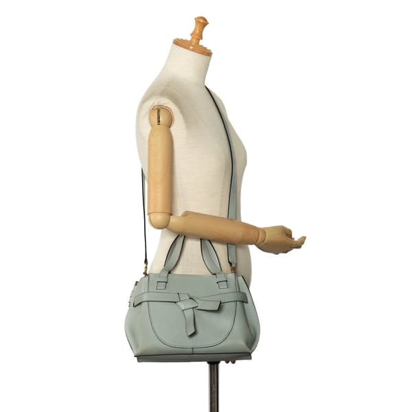 Pre-owned LOEWE Mini Gate Top Handle Satchel Gray