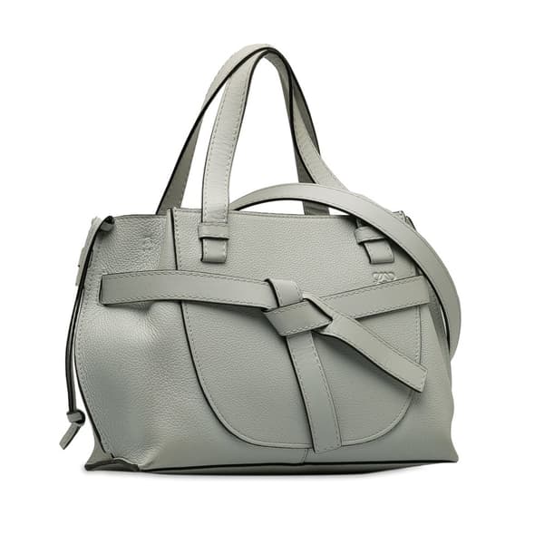 Pre-owned LOEWE Mini Gate Top Handle Satchel Gray