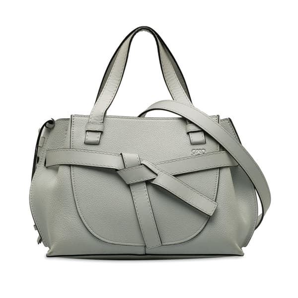Pre-owned LOEWE Mini Gate Top Handle Satchel Gray