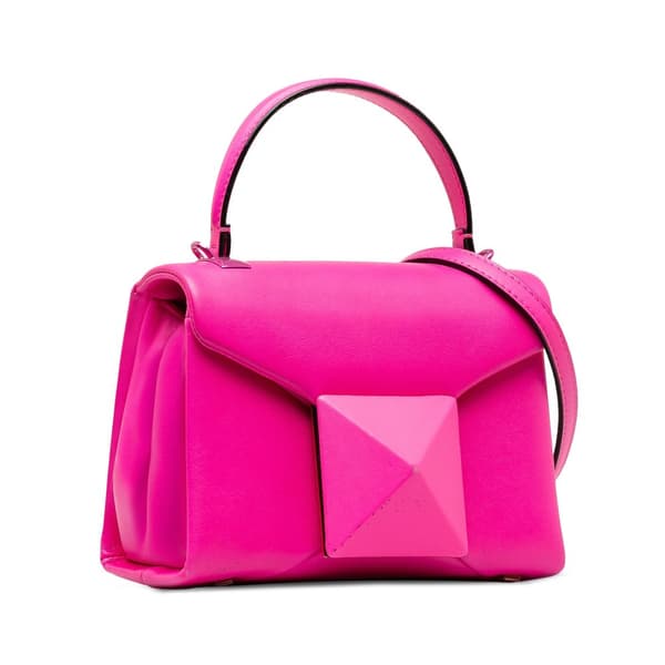 Pre-owned Valentino Mini One Stud Satchel Pink