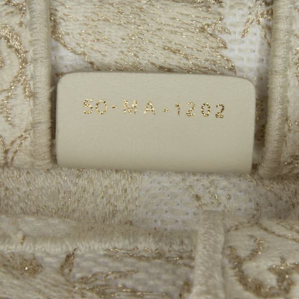 Pre-owned Dior Mini Jardin D'Hiver Vertical Book Tote White