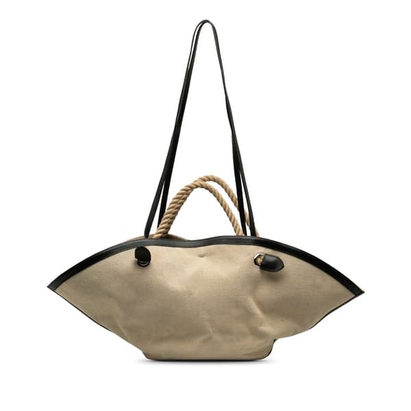 Pre-owned Jil Sander Canvas Sombrero Satchel Brown