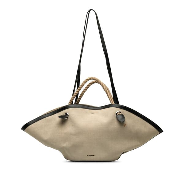 Pre-owned Jil Sander Canvas Sombrero Satchel Brown