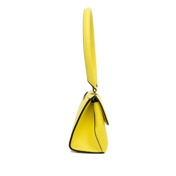 Pre-owned Ferragamo Trifolio Long Top Handle Yellow