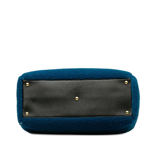 Pre-owned Fendi Medium Shearling 2Jours Blue