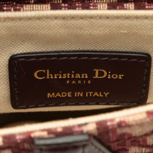 Pre-owned Dior Mini Oblique Canvas Saddle Bag Red