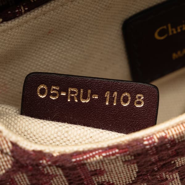 Pre-owned Dior Mini Oblique Canvas Saddle Bag Red