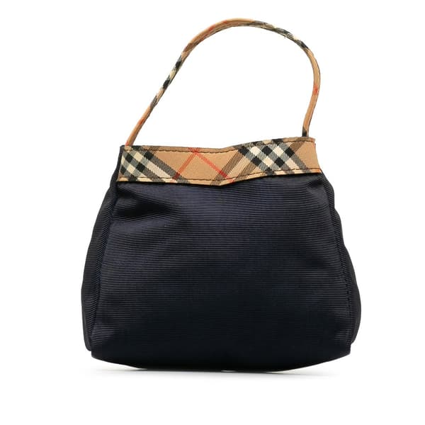 Pre-owned Burberry Nova Check Mini Handbag Black