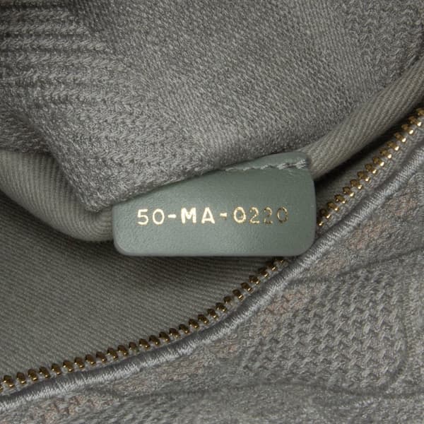 Pre-owned Dior Medium Canvas Cannage Lady D Lite Gray