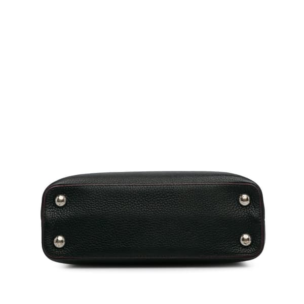 Pre-owned Louis Vuitton Taurillon Capucines BB Black