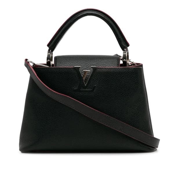Pre-owned Louis Vuitton Taurillon Capucines BB Black