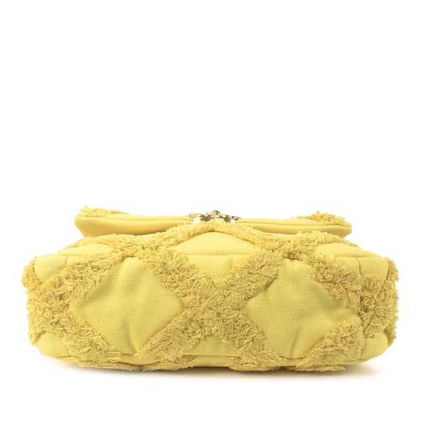 Pre-owned Chanel Medium Canvas 19 Flap Yellow