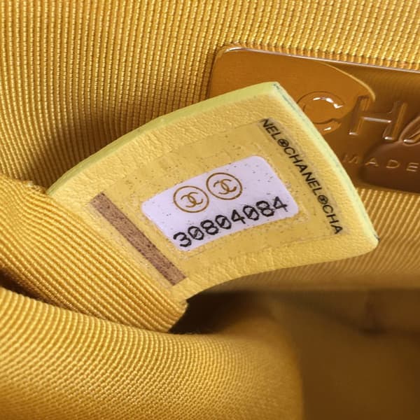 Pre-owned Chanel Medium Canvas 19 Flap Yellow
