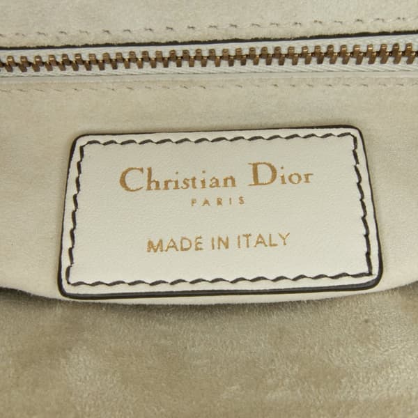 Pre-owned Dior Niki de Saint Phalle Mini Calfskin Lady Dior White
