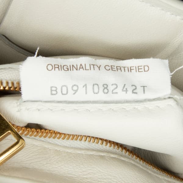Pre-owned Bottega Veneta Nappa Intrecciato Padded Chain Cassette Satchel White