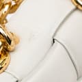 Pikkukuva 10 / 10: Pre-owned Bottega Veneta Nappa Intrecciato Padded Chain Cassette Satchel White