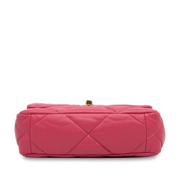 Pre-owned Chanel Medium Lambskin 19 Flap Pink