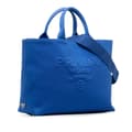 Pikkukuva 2 / 10: Pre-owned Prada Medium Canvas Logo Drill Satchel Blue