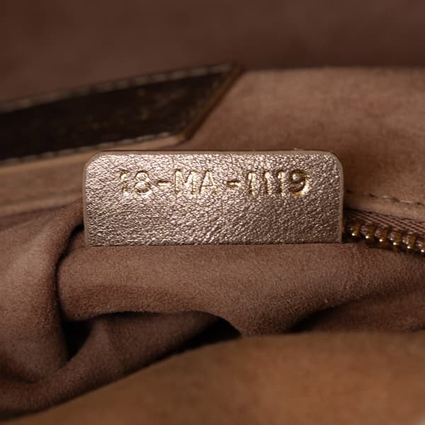 Pre-owned Dior Small Lambskin Cannage My ABCDior Lady Dior Brown