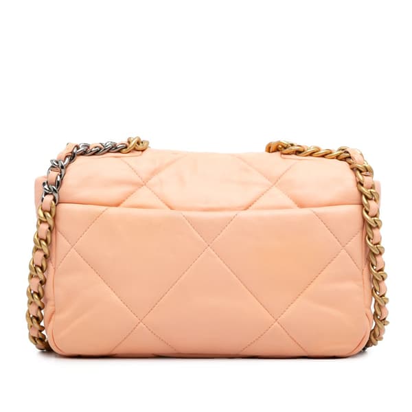 Pre-owned Chanel Medium Lambskin 19 Flap Pink