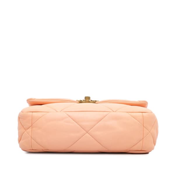 Pre-owned Chanel Medium Lambskin 19 Flap Pink