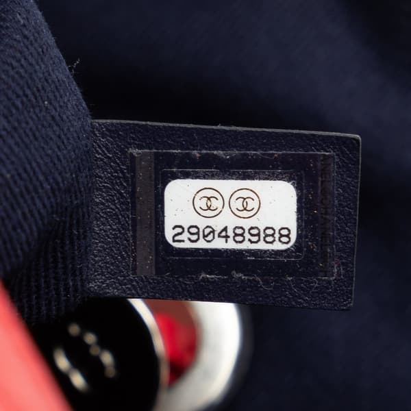 Pre-owned Chanel Small Aged Calfskin Express Bowling Satchel Red