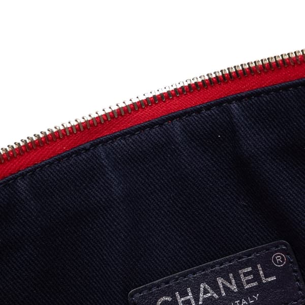 Pre-owned Chanel Small Aged Calfskin Express Bowling Satchel Red