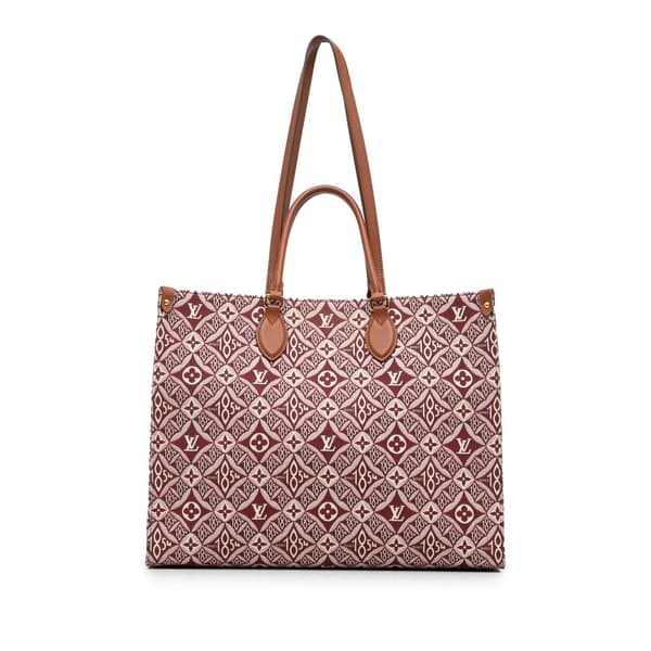 Pre-owned Louis Vuitton Monogram Since 1854 Onthego GM Red